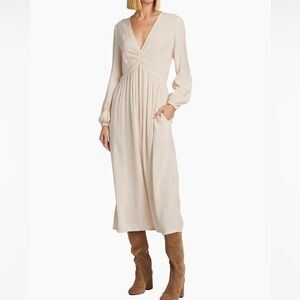 NWT Xirena Eloise V-Neck Midi Dress in Yarrow Size Small